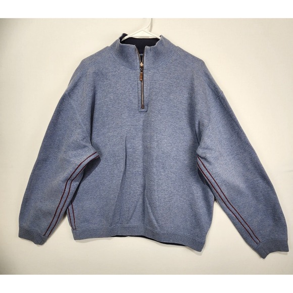 Tommy Bahama Other - Tommy Bahama Men's 1/4 Zip Casual Knit Sweater Pullover Blue Size L